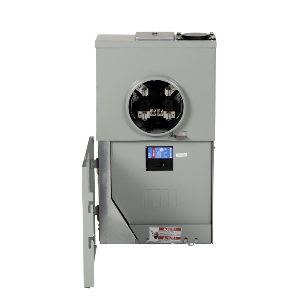 Eaton Type BR 200-Amp 4-Spaces 8-Circuit Outdoor Main Breaker Meter Combo Load Center MBT48B200BTS