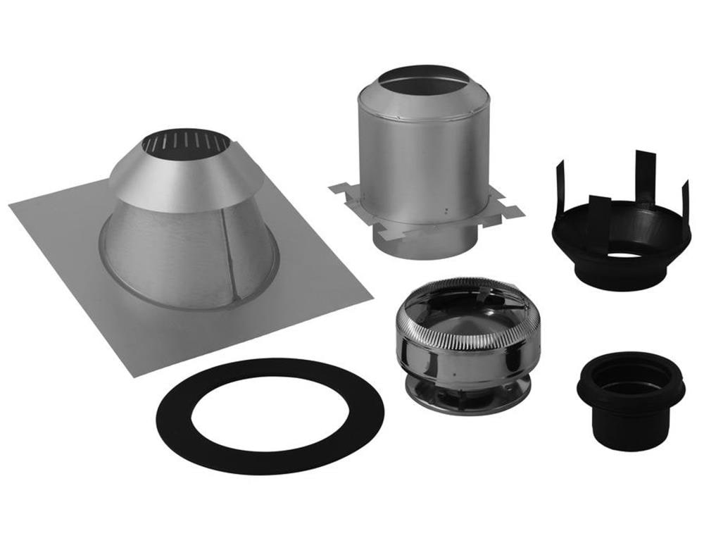 SuperVent 6-Piece Chimney Pipe Accessory Kit for Ceiling Support JSC8DCSP