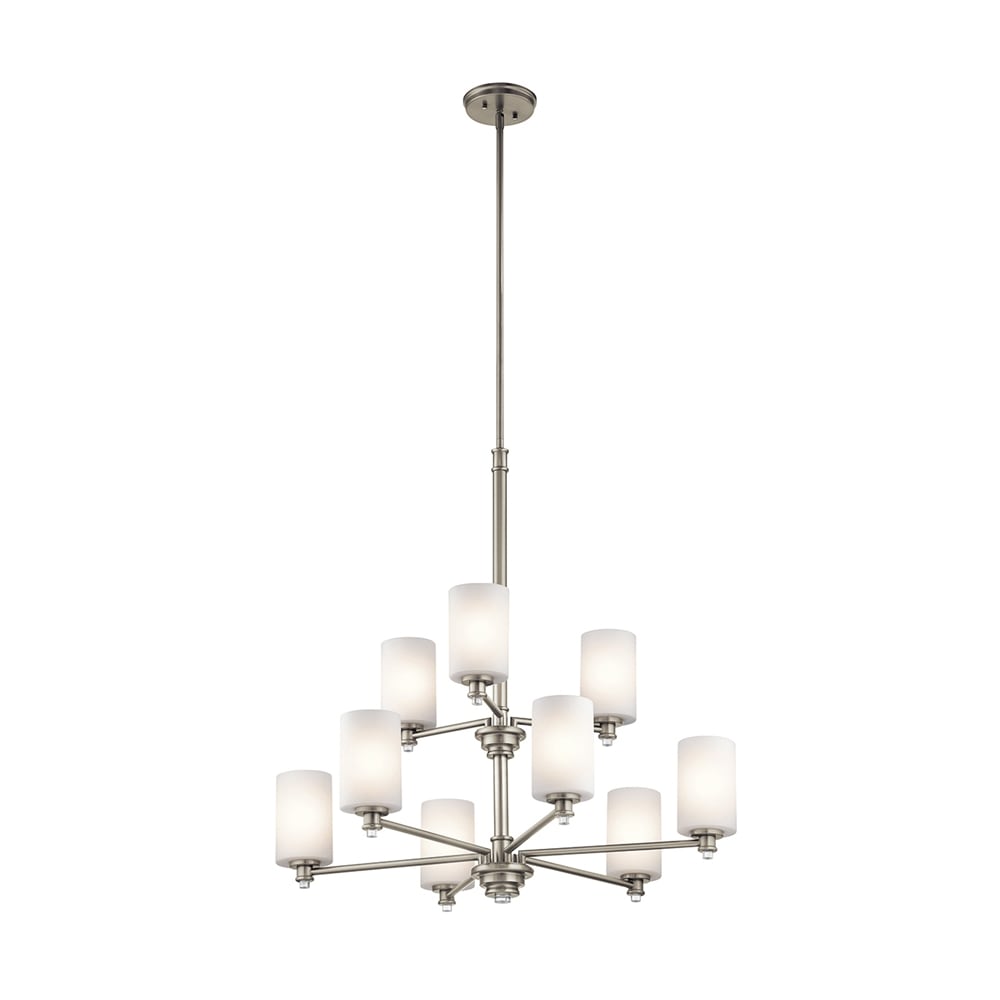 Kichler Joelson 9 -Light Brushed Nickel Modern/contemporary For Use in Dining Rooms, Foyers, Living Rooms Chandelier 1252764