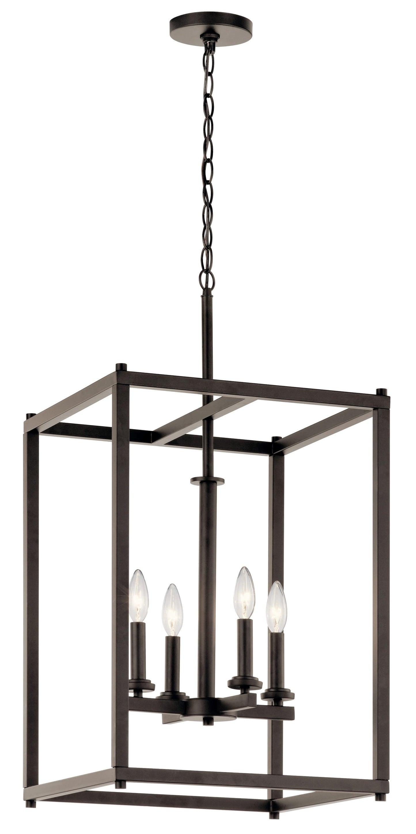 Kichler Crosby 4 -Light Olde Bronze Modern/contemporary Square Large Hanging Pendant light 1331820