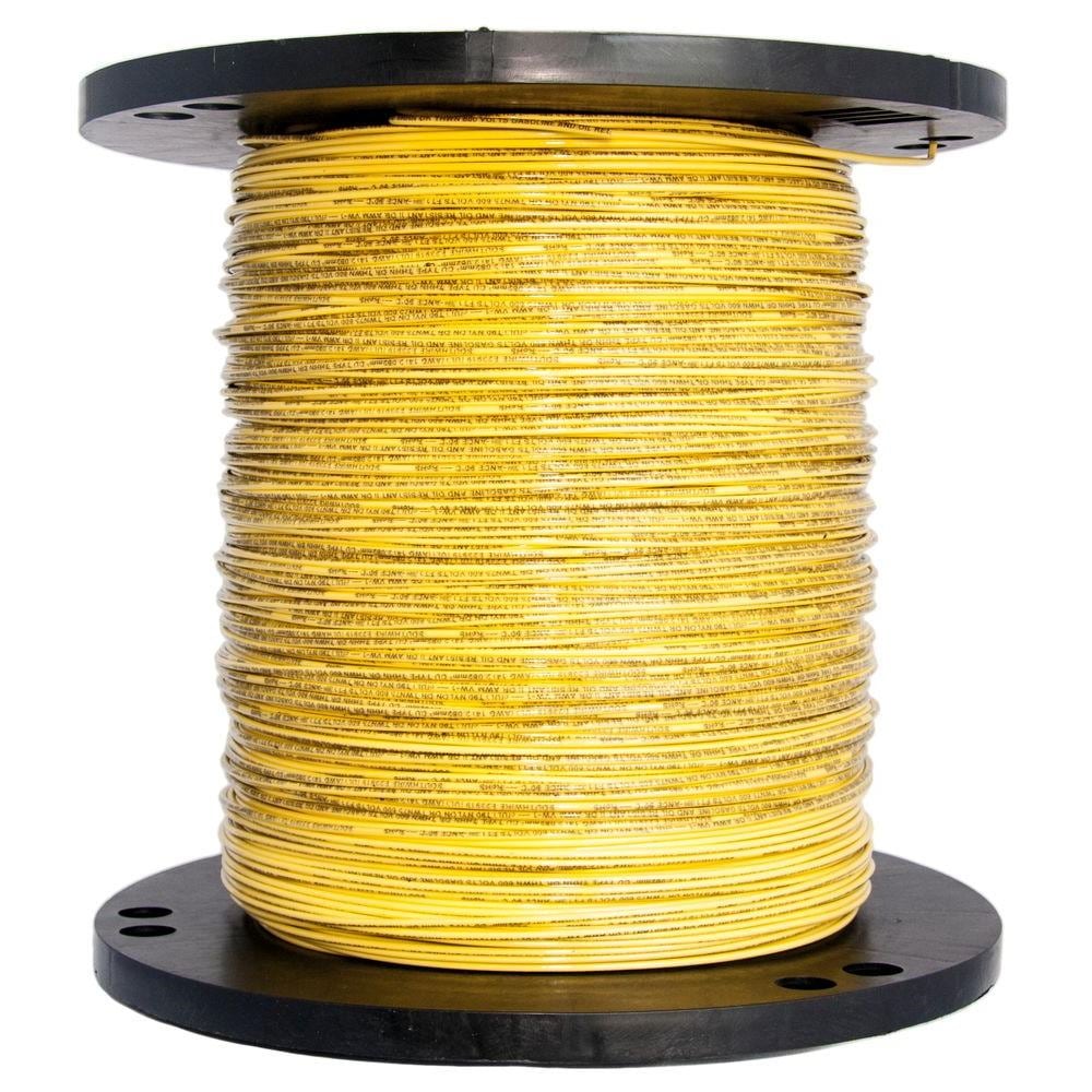 Southwire 2500-ft 12-AWG Yellow Solid Copper Thhn Wire (By-the-roll) 11592305