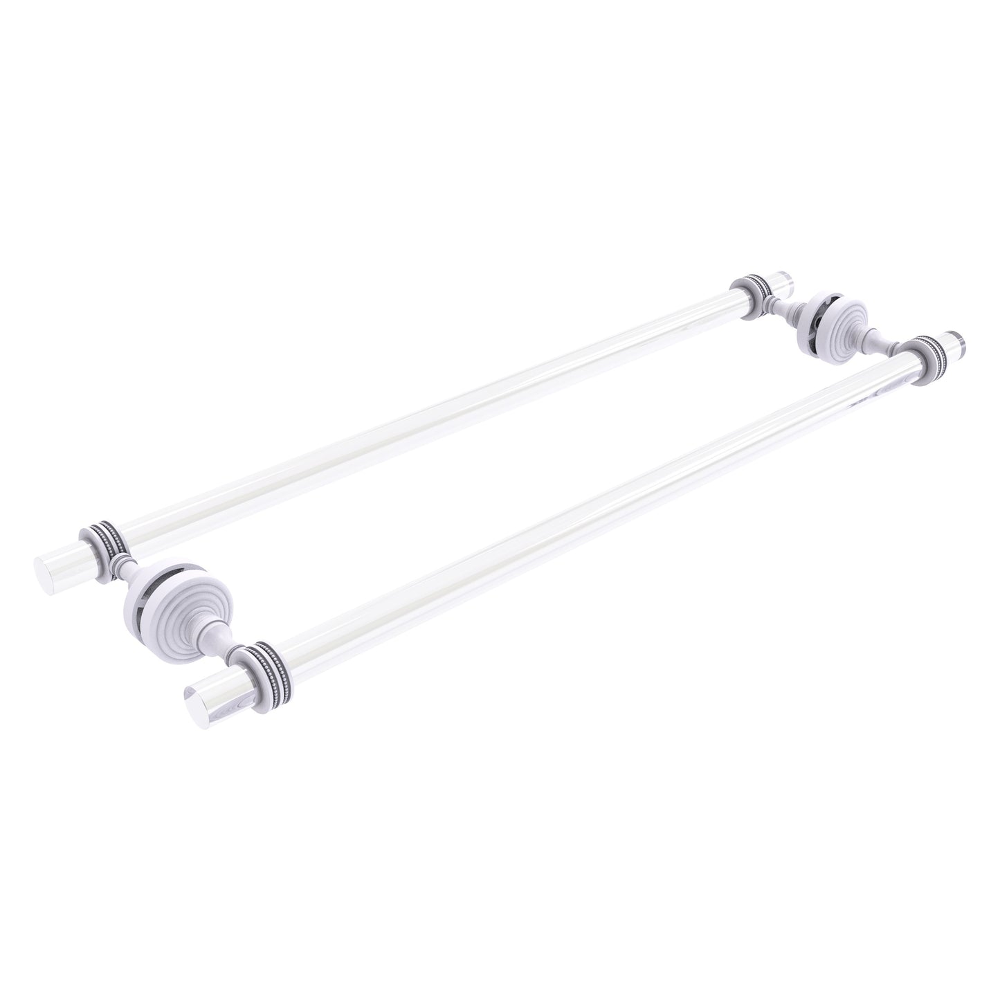 Allied Brass Pacific Grove 24-in double Matte White Wall mount Double Towel Bar