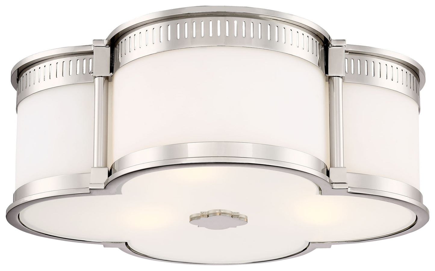 Minka Lavery Lavery 1 -Light 16.25-in Polished Nickel Integrated LED Flush Mount Light 1664910