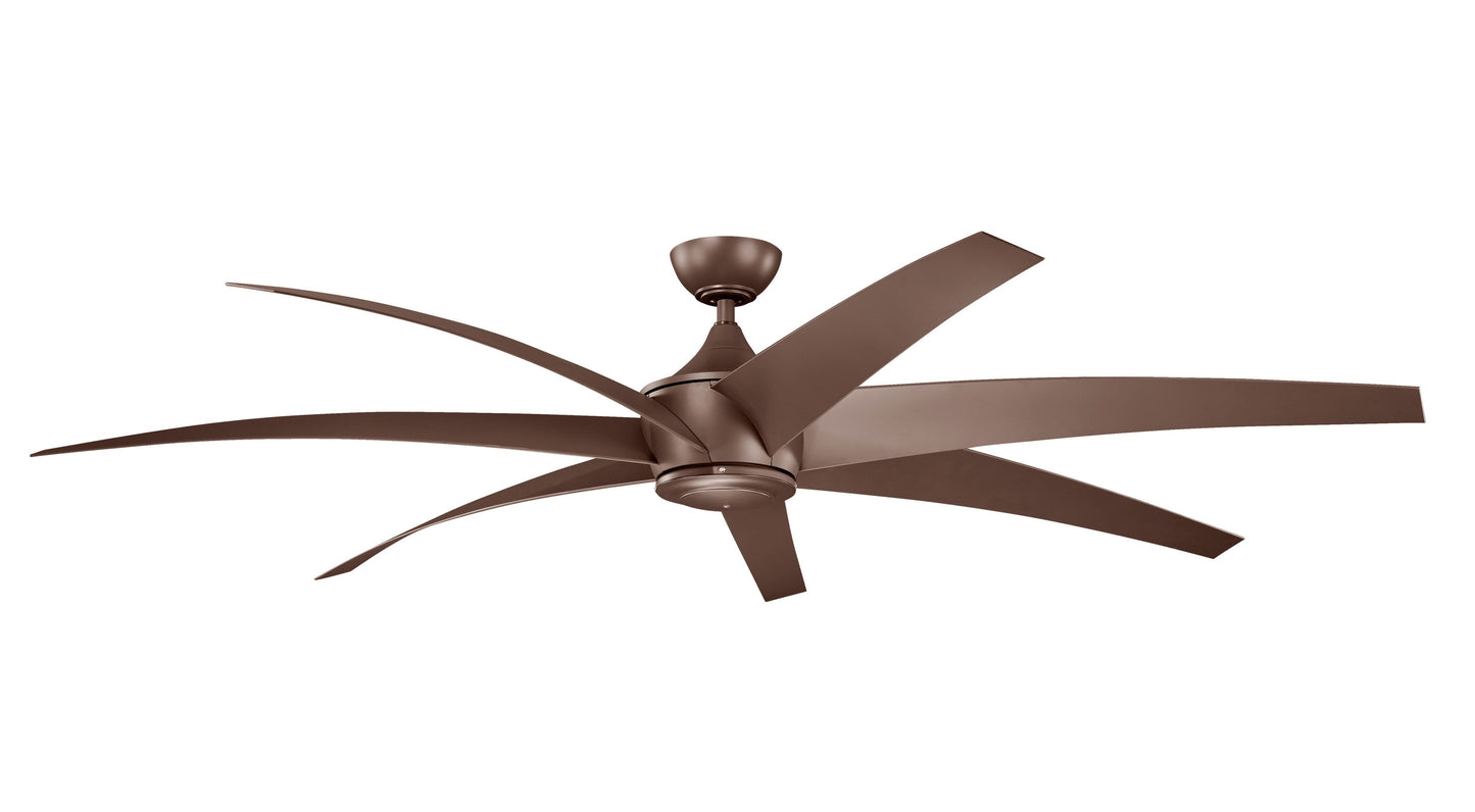 Kichler Lehr 80-in Outdoor Coffee Mocha with Coffee Mocha Blades Ceiling Fan Light Kit Compatible - Remote Included ( 7 -Blade ) 1694900