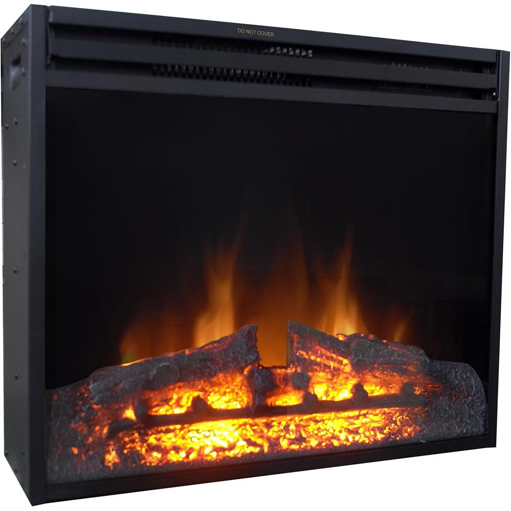 Cambridge 24.8-in W Black Fan-forced Electric Fireplace CAM25INS-1BLK