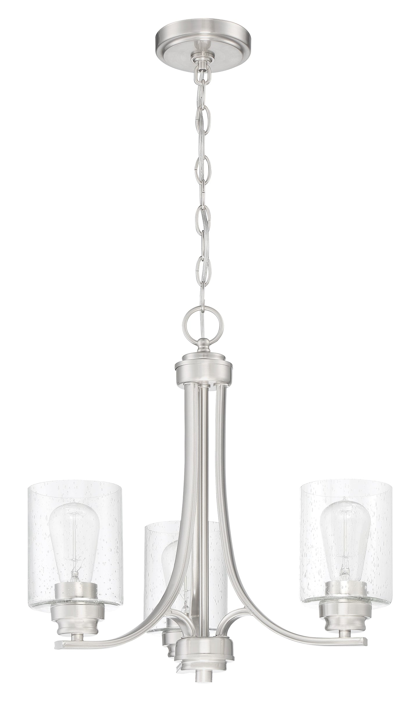 Craftmade Bolden 3.0 -Light Brushed Nickel Transitional For Use in Bedrooms, Dining Rooms, Foyers, Kitchens, Living Rooms Chandelier 2180064