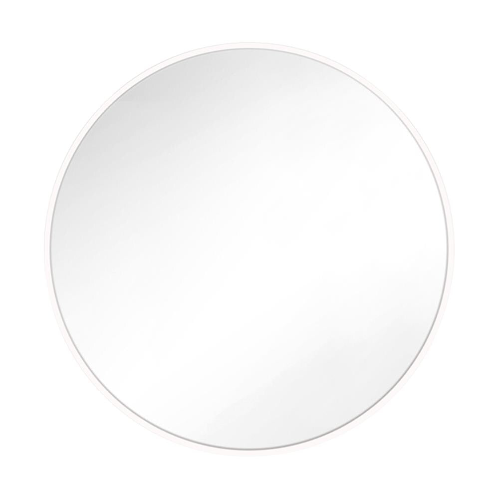 Generation Lighting Kit 30-Inches W x 30-Inches H Round Matte white Beveled Full Length Wall Mirror