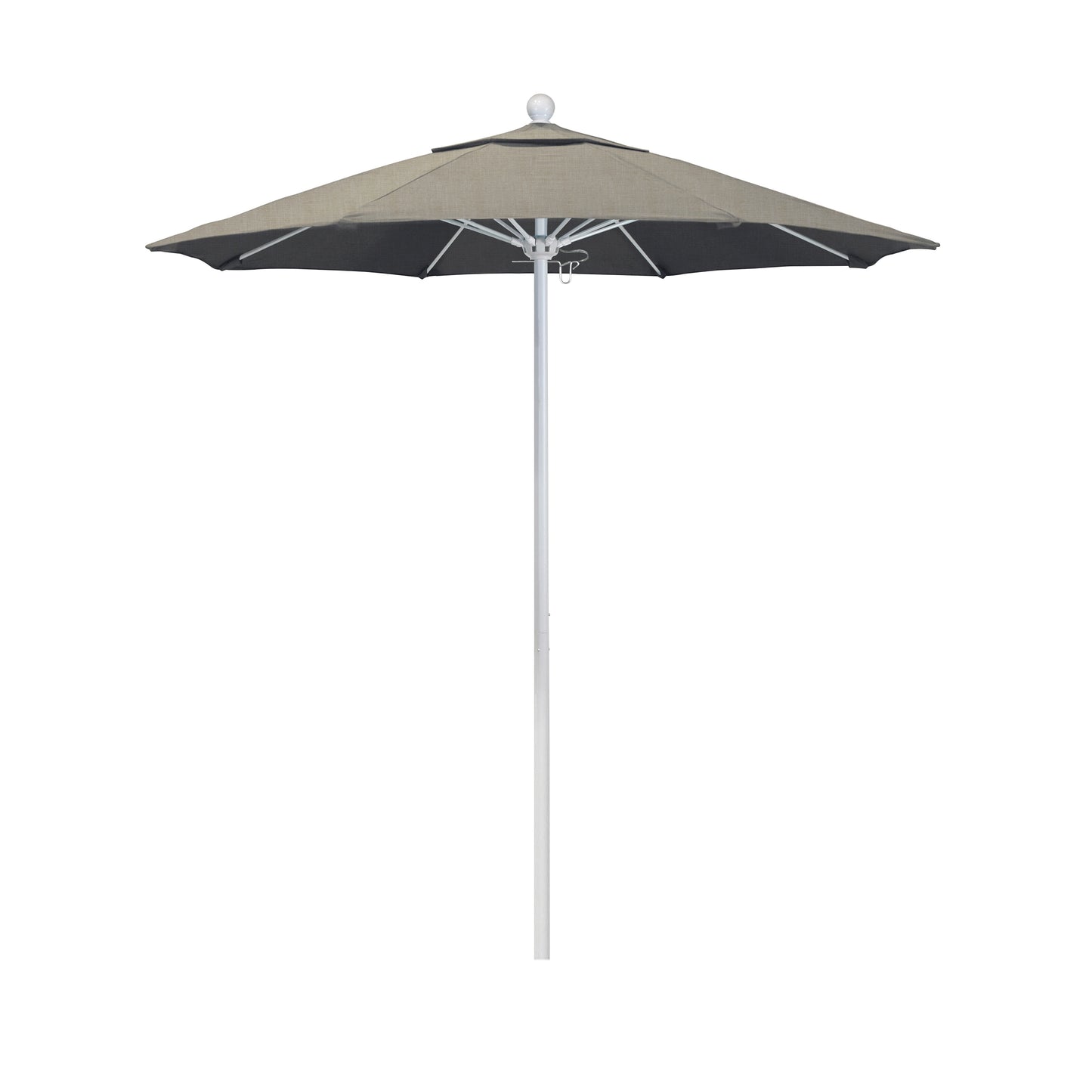 California Umbrella 7.5-ft Aluminum Gray No-tilt Market Patio Umbrella