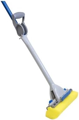 Quickie Automatic 9-Inch Head Roller Mop with Hand Squeeze Feature 54 Inch Length for Home/Bathroom/Kitchen/Tile/Hardwood/House Floors/ Alloy Steel