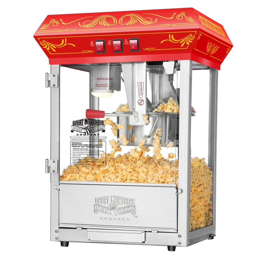 Great Northern Popcorn 1 Cup Stainless Steel Oil Countertop Popcorn Machine 415939IPH