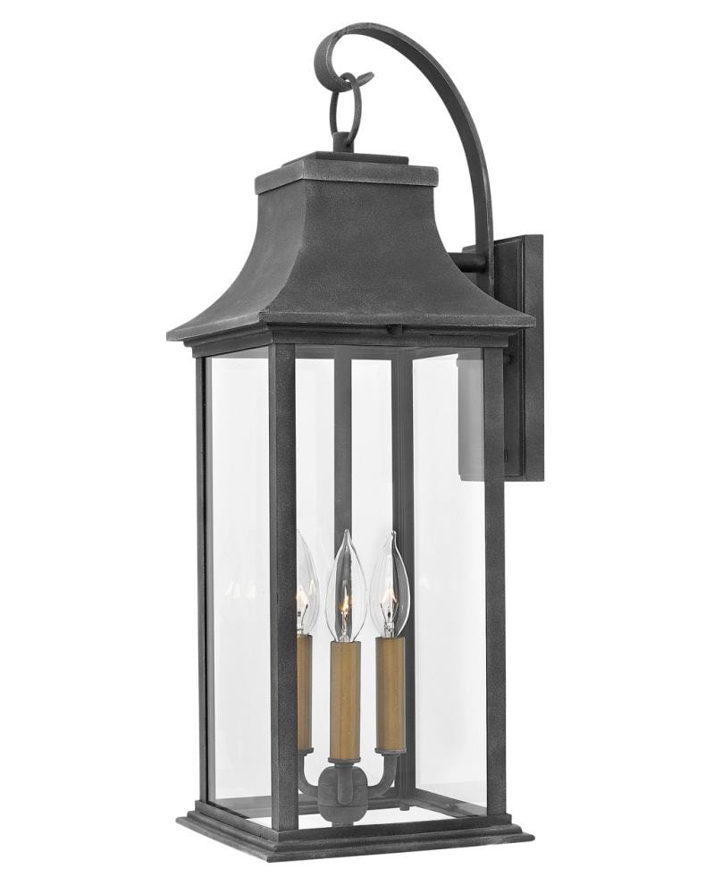 Hinkley Adair 3 -Light 24.5-in H Black Hardwired Outdoor Wall Light 3661527