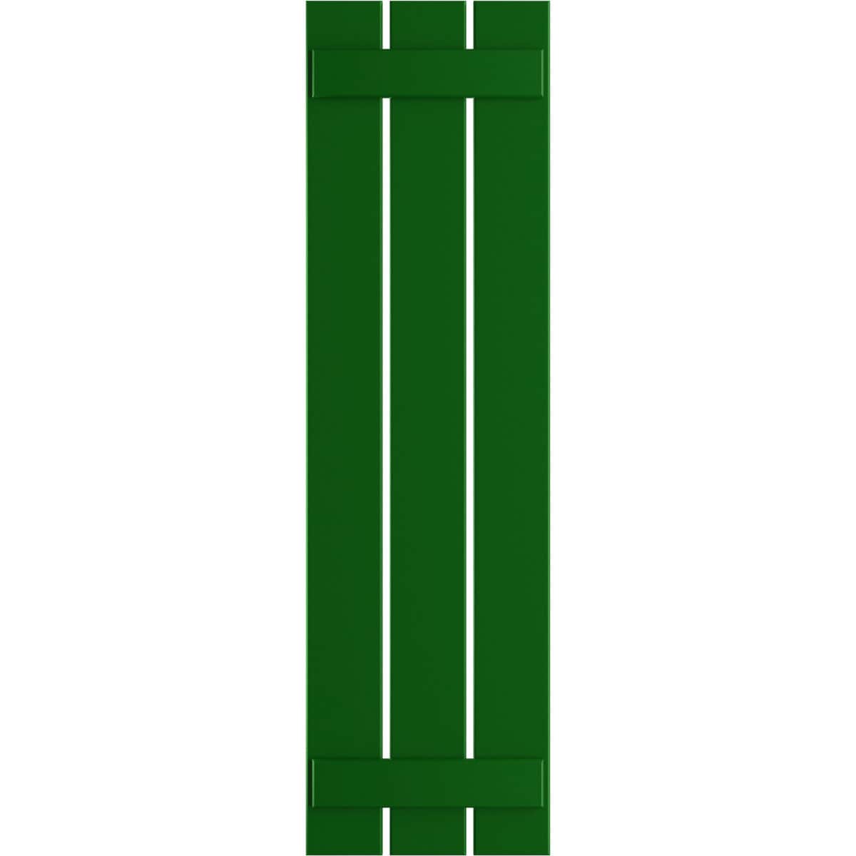 Ekena Millwork 17.125-in W x 47-in H Viridian Green Board and batten Spaced Exterior Shutters ( 2 -Pack )