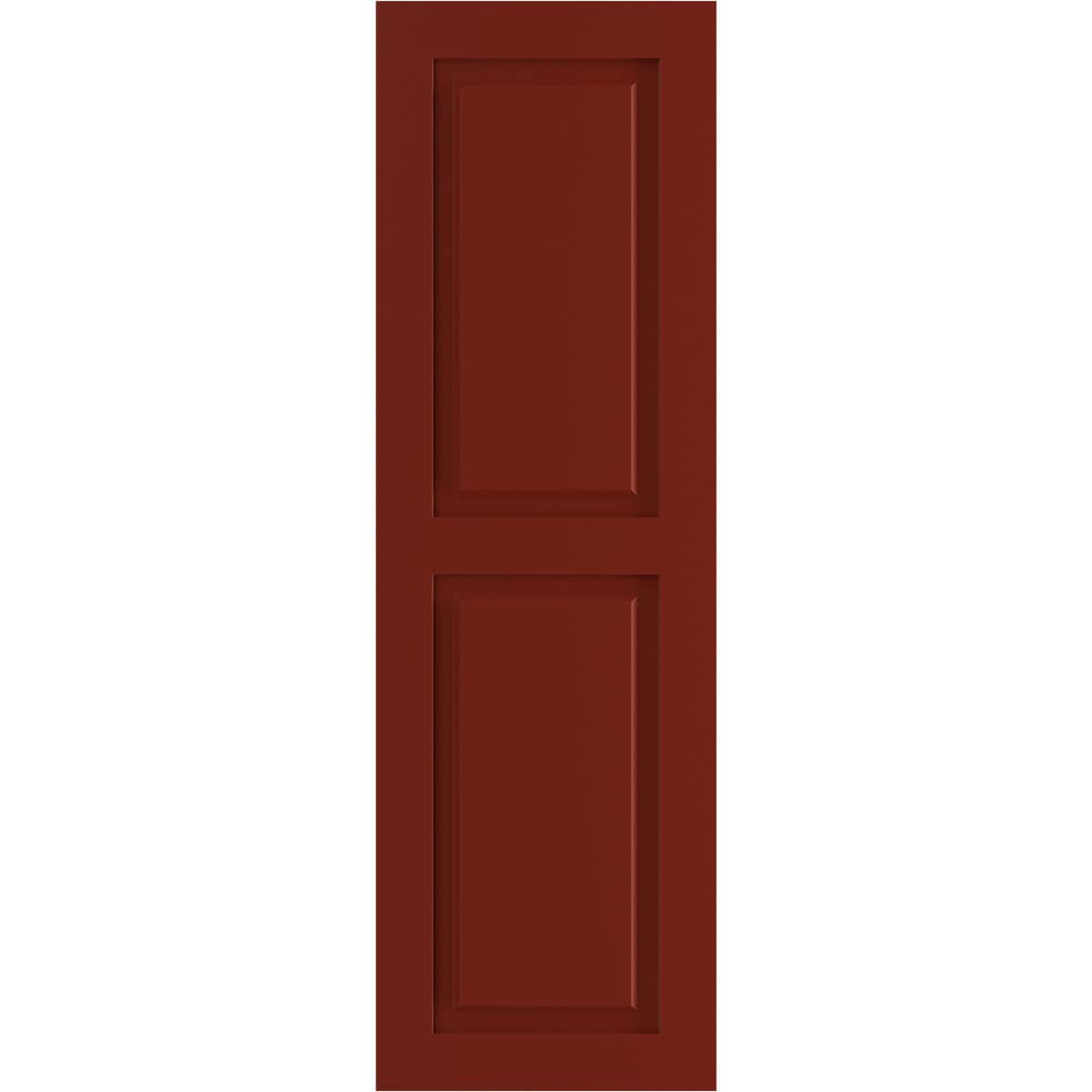 Ekena Millwork 15-in W x 63-in H Pepper Red Paintable/Stainable Raised panel Exterior Shutters ( 2 -Pack )