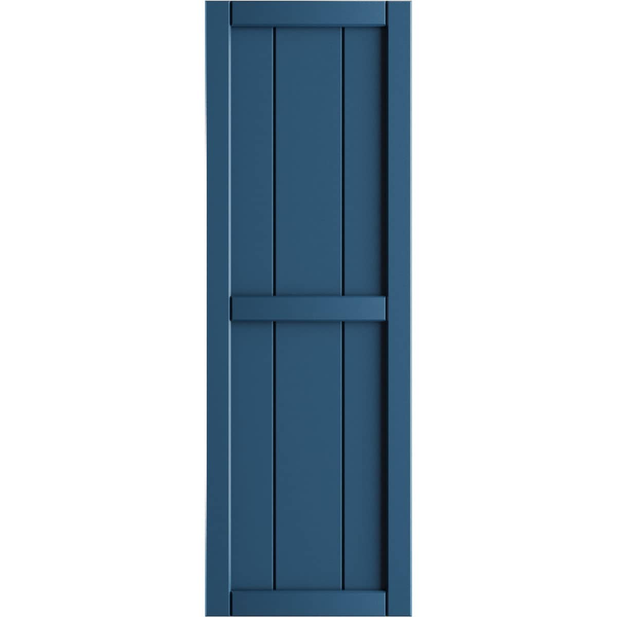 Ekena Millwork 21.5-in W x 68-in H Sojourn Blue Board and batten Framed Exterior Shutters ( 2 -Pack )