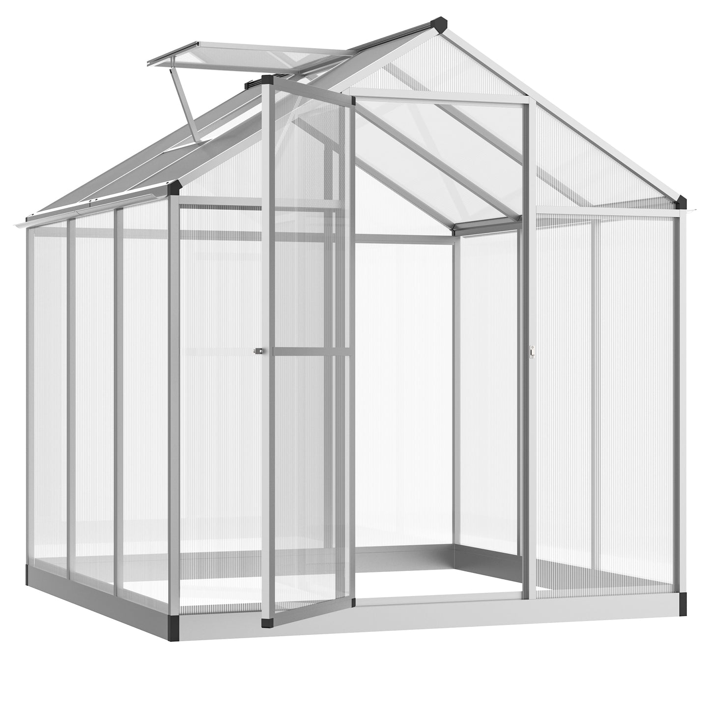 Outsunny 6-ft L x 6-ft W x 6.4-ft H Clear Greenhouse