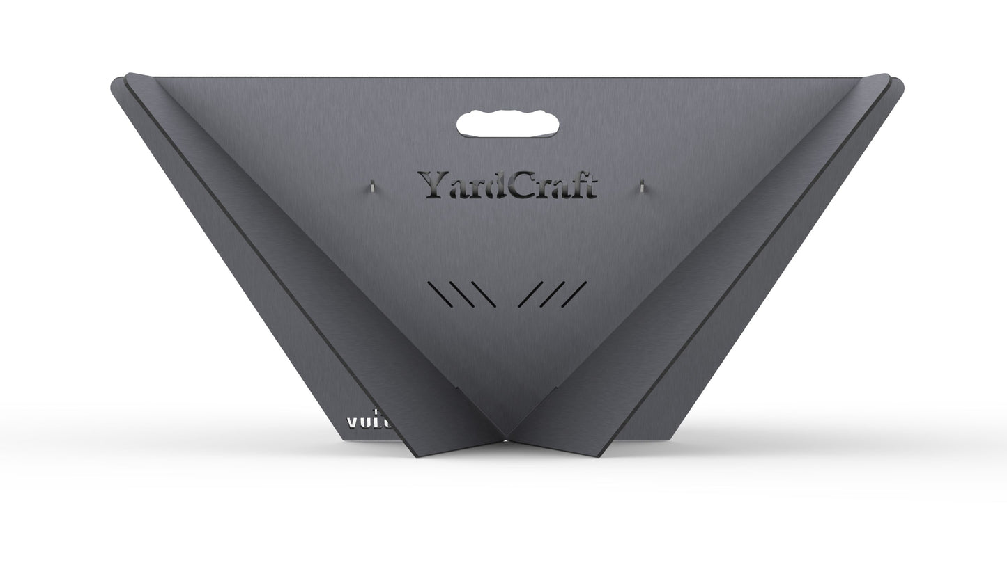 YardCraft 33.8-in W Steel Triangle Portable Wood-Burning Fire Pit