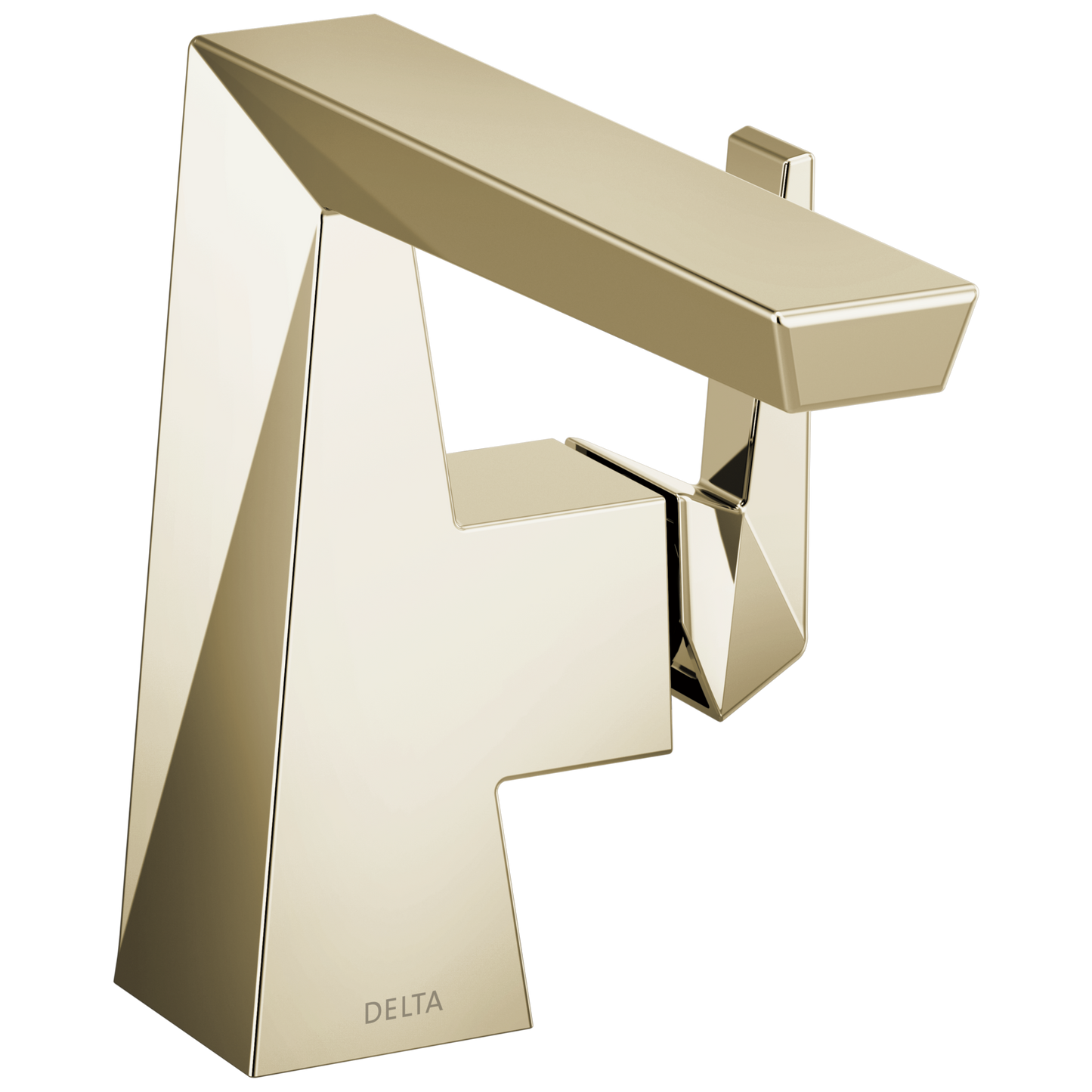 Delta Trillian Lumicoat Polished Nickel Single hole 1-handle WaterSense Low-arc Residential Handle Bathroom Sink Faucet with Deck Plate