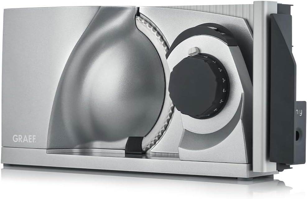 GRAEF Mytiny MT1000 Universal Folding Electric Slicer for Kitchen for Sausages, Vegetables, Bread Slicer | Universal Foldable Slicer | Silver