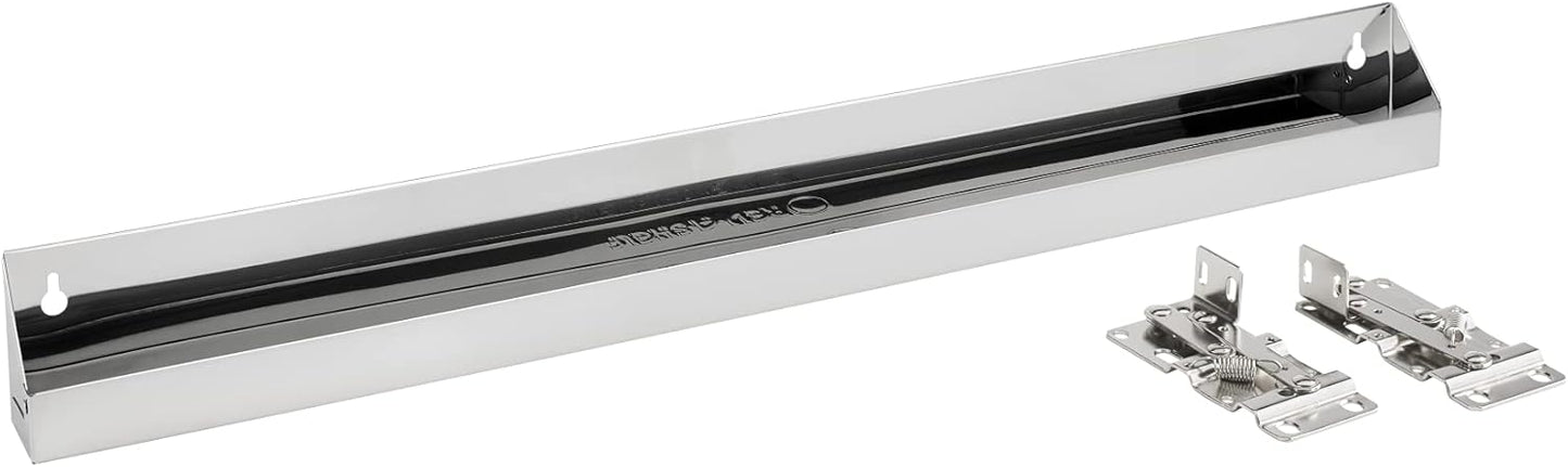 Rev-A-Shelf 28" Slim Tip-Out Sink Tray for Kitchen and Bathroom Base Cabinets, Large Pull Out Stainless Steel Storage Organizer, Silver, 6541-28-52