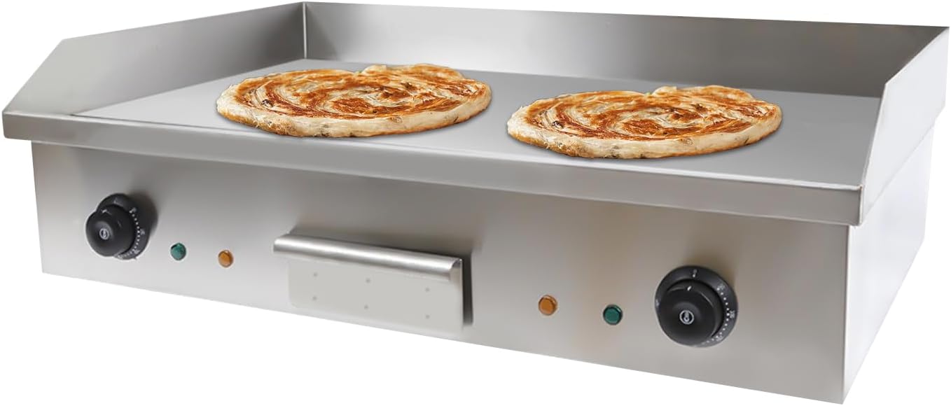 Mini Dutch Pancake Maker 3000W Commercial Electric Nonstick Waffle Maker Machine Control Electric Muffin Maker Stainless Steel for Home and Restaurants for Baking Crepes Dutch Pancakes 110V