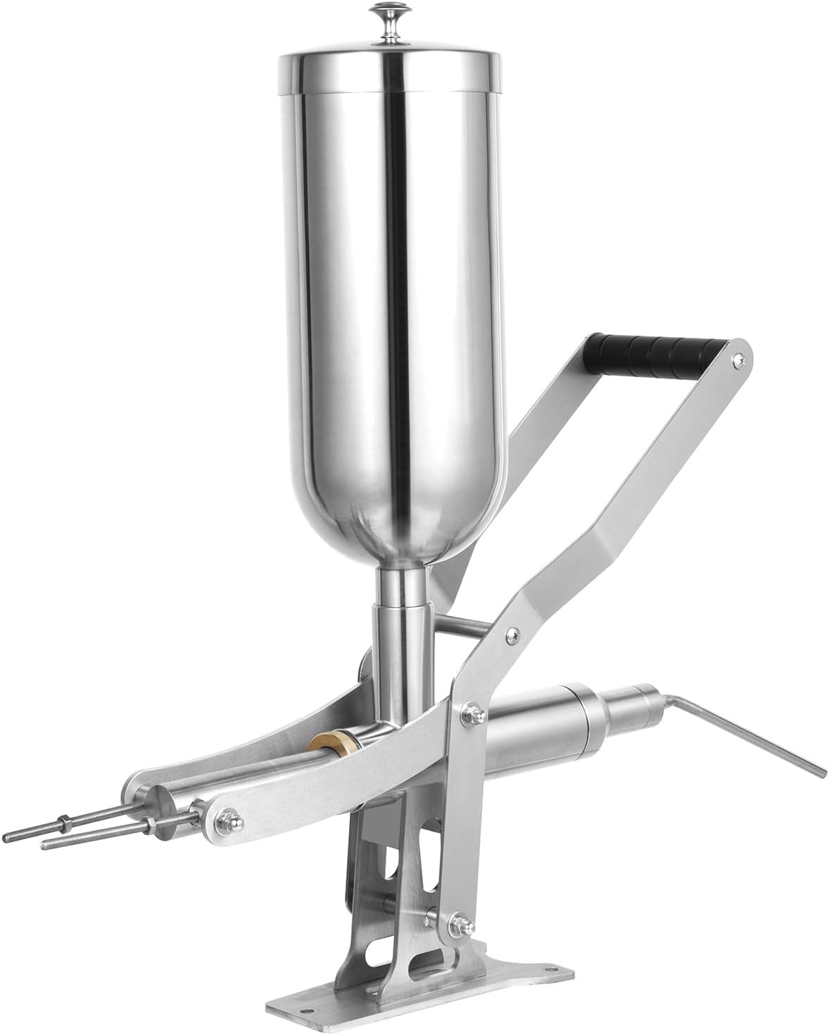 5L Manual Donut Filler Machine - Stainless Steel Jelly Cream Injector with 4 Nozzles, for Churros/Doughnuts/Bakery, Commercial Kitchen Food Injector