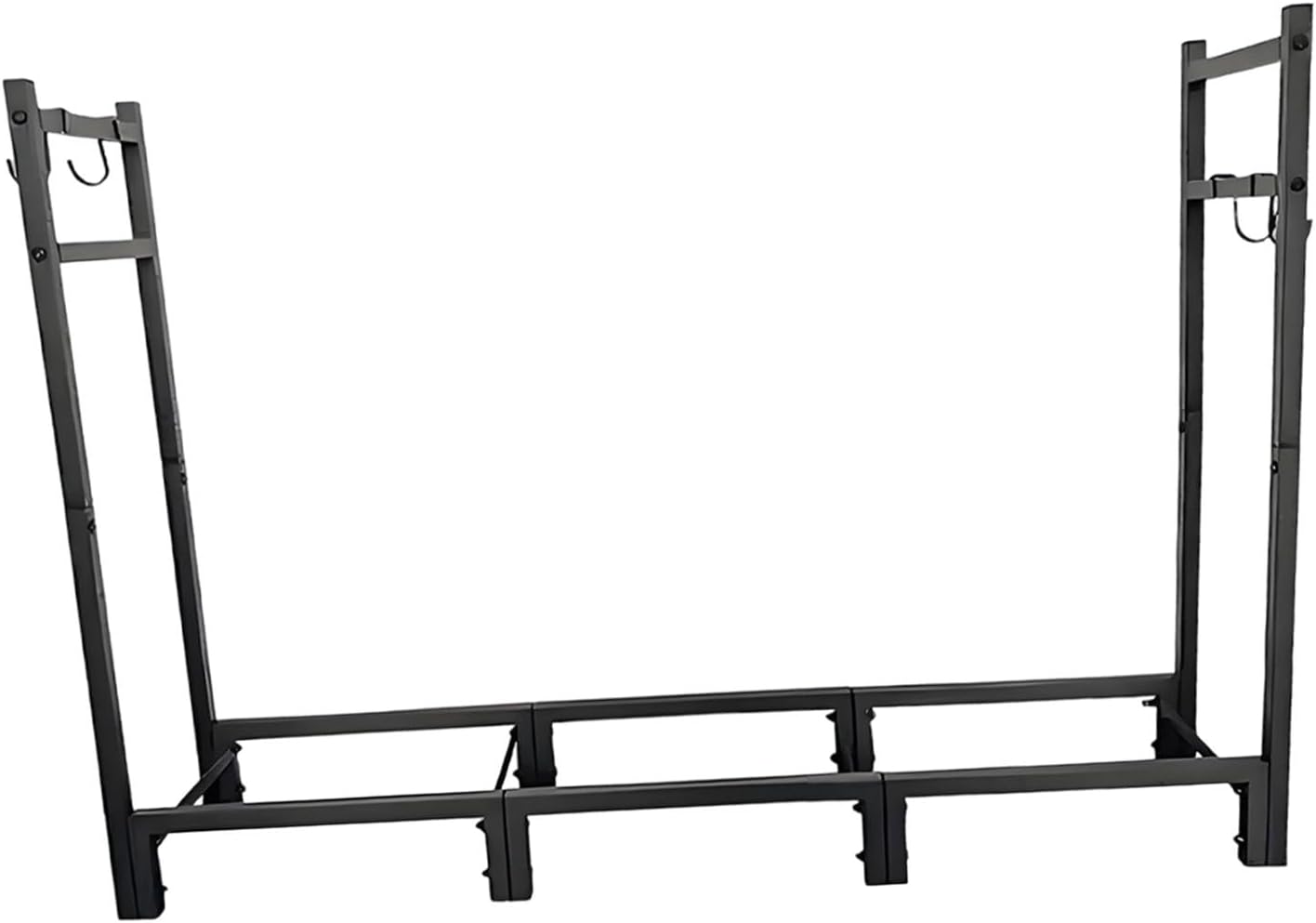 Heavy Duty Firewood Stand Stacker Holder 114x25x80cm Freestanding for Fireplace Wood Accessory Lumber Storage Organizer