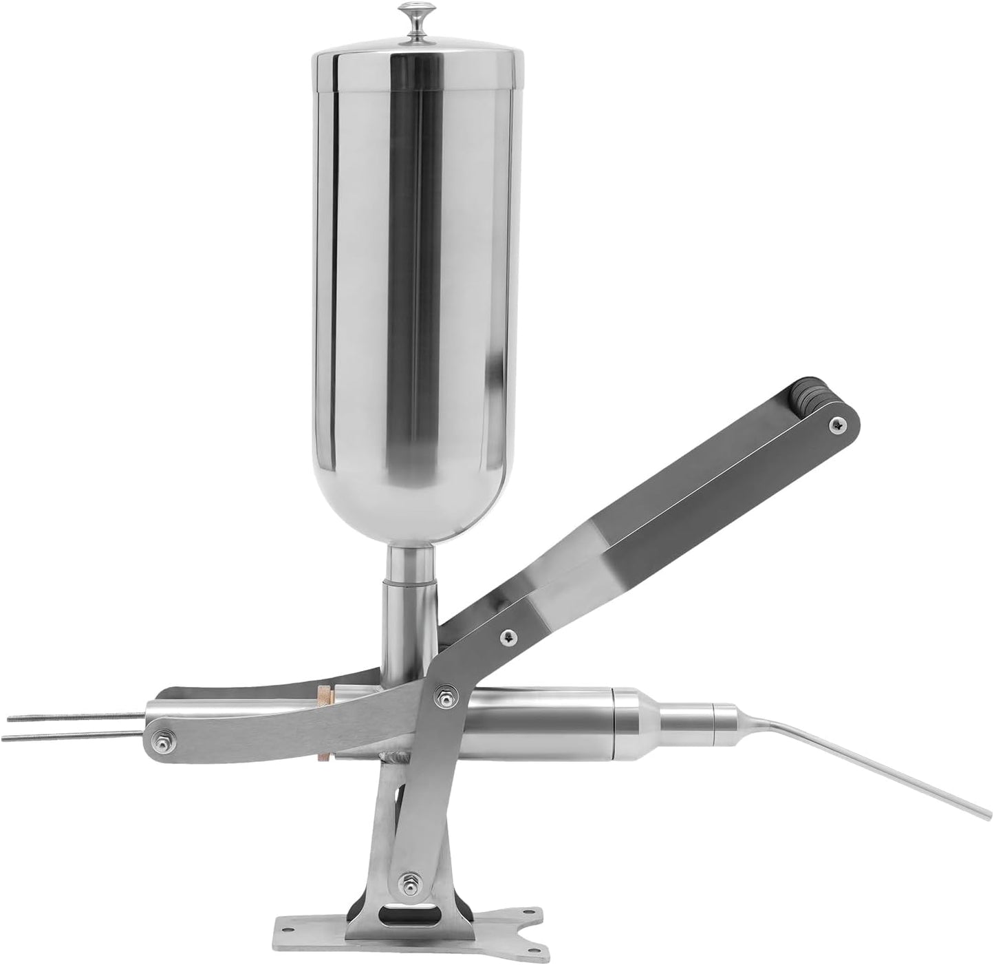 5.28QT Manual Donut Filler with 4 Filling Pipes, Stainless Steel Churro Filler Dessert Filler Filling Machine for Cream&Jam&Paste Filling for Commercial Kitchen Cater Bake