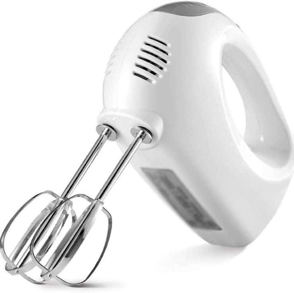 White Whisk,5 Speed Hand Mixer Electric, 125W Power Kitchen Hand Mixers Electric Beater Baking Automatic Egg Beater