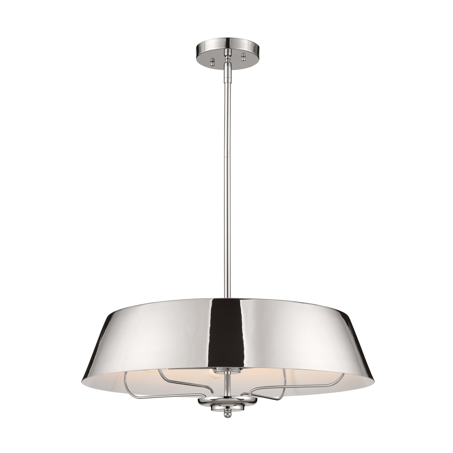 Kichler Luella 4 -Light Polished Nickel Traditional Drum Medium Hanging Convertible pendant/Semi-flush 5269756
