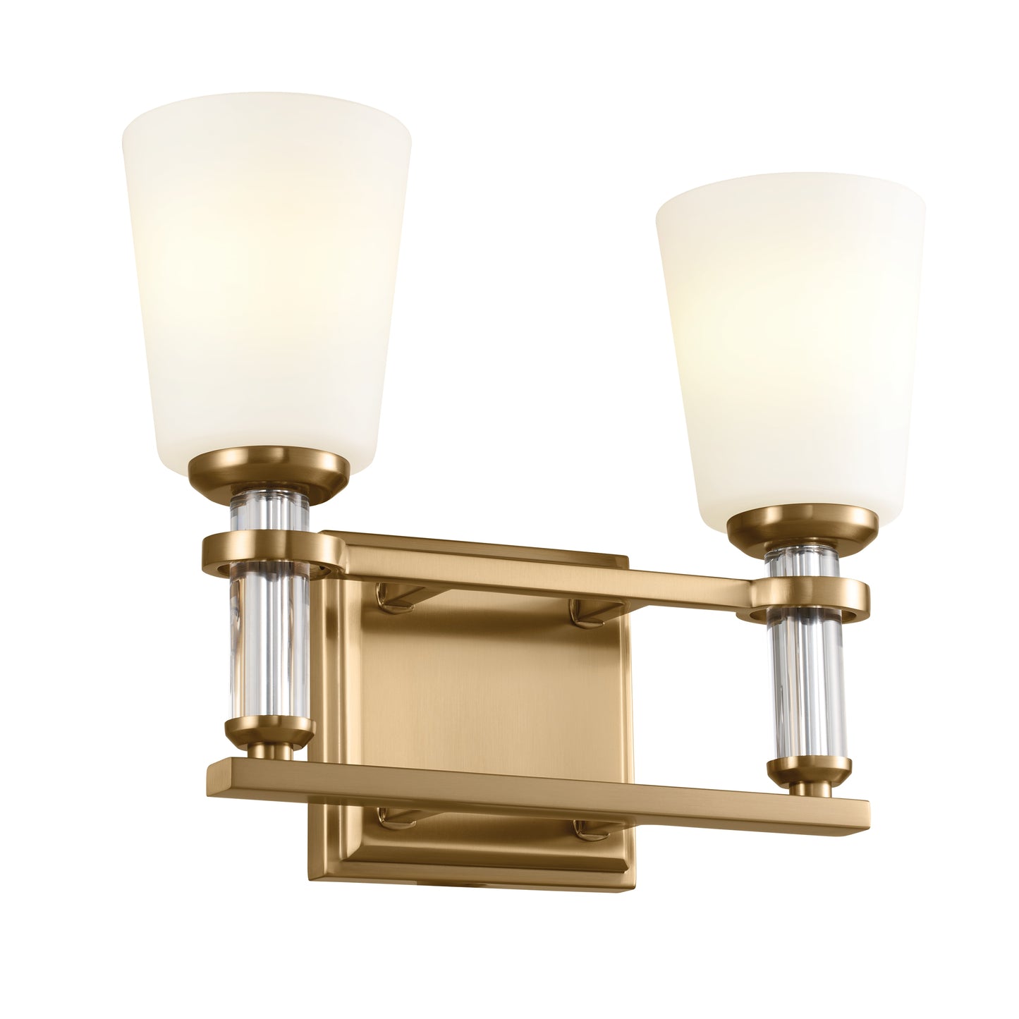 Kichler Rosalind 14.25-in 2 -Light Brushed Gold Traditional Vanity light