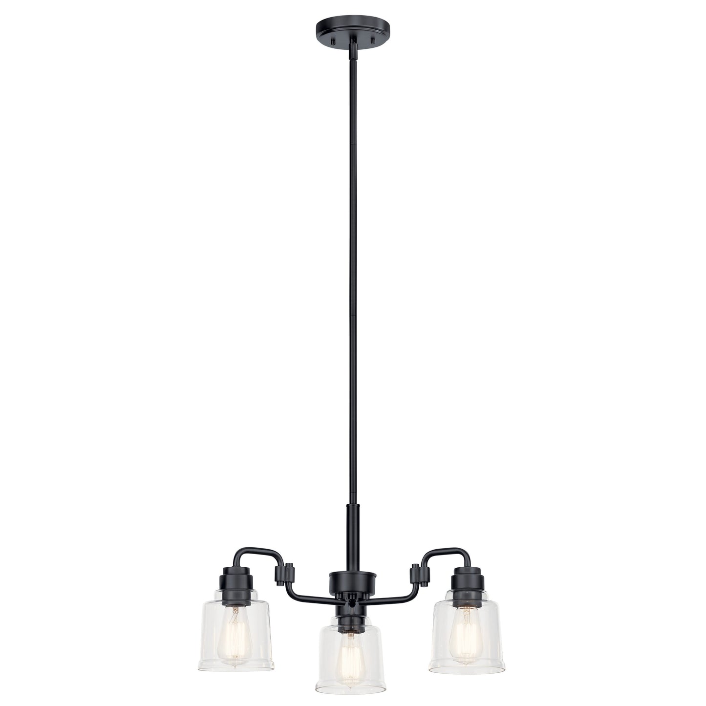 Kichler Aivian 3 -Light Black Vintage For Use in Bedrooms, Dining Rooms, Foyers, Kitchens, Living Rooms Chandelier 5271880