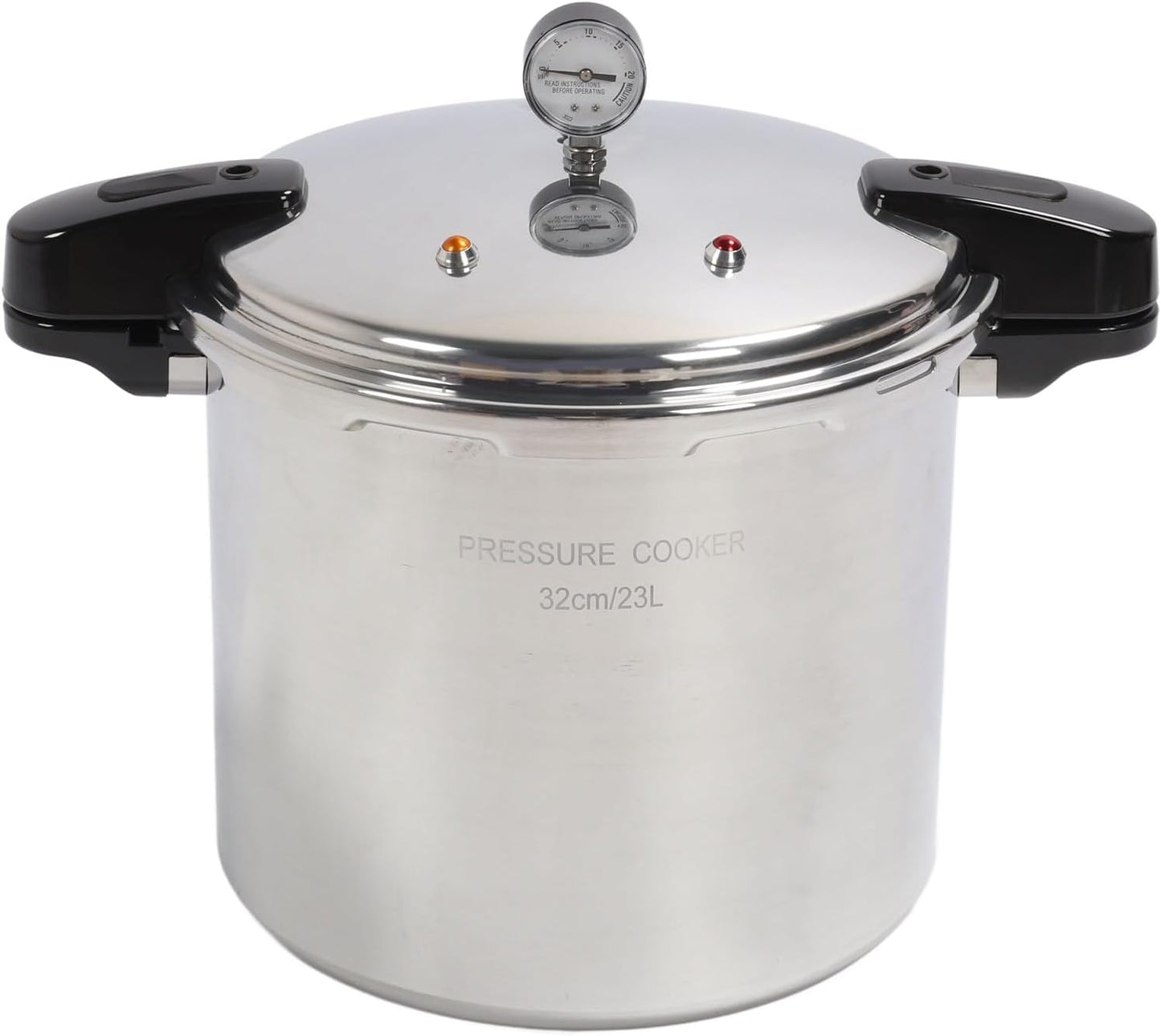 Professional Pressure Cooker, Pressure Cooker Thickened Aluminum Alloy 23L Large Capacity Polished Pressure Cooker for Induction Cooker Gas Stove Open Flame
