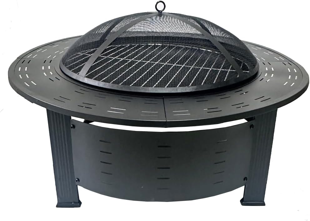 Round Stove Cooking Tea Round Barbecue Stove Table smokeless Charcoal Rack Full Set of Heating Brazier Wood Home Courtyard Outdoor