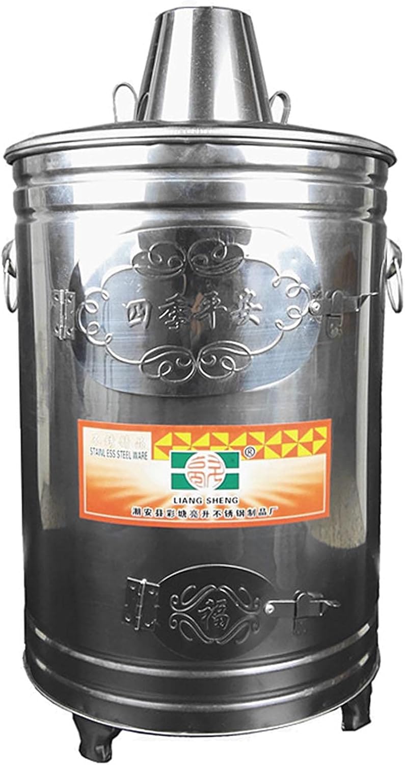 Portable Stainless Steel Incinerator Fire Cage for Burning Waste, Paper, and Leaves - Garden Incinerator Bin (31x57CM)