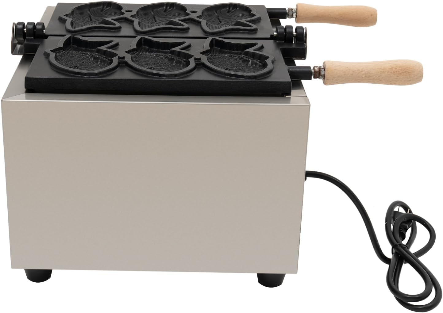 Taiyaki Fish Waffle Maker,Fish-Shaped Waffle Iron,Stainless Steel,Nonstick,110V