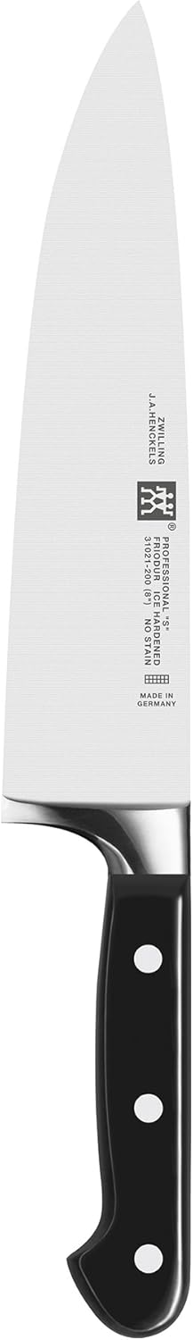 ZWILLING Professional S 8-inch Razor-Sharp German Chef's Knife, Made in Company-Owned German Factory with Special Formula Steel perfected for almost 300 Years, Dishwasher Safe