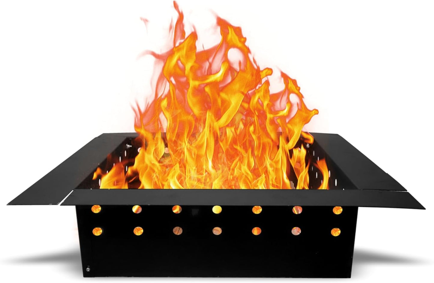 FEBTECH Smokeless Fire Pit Insert - 32" X 24" Carbon Steel Portable Fire Ring Liner - Quick DIY Fire Ring for Outdoor Fire Pits, Camping Bonfires, Backyard & Gatherings