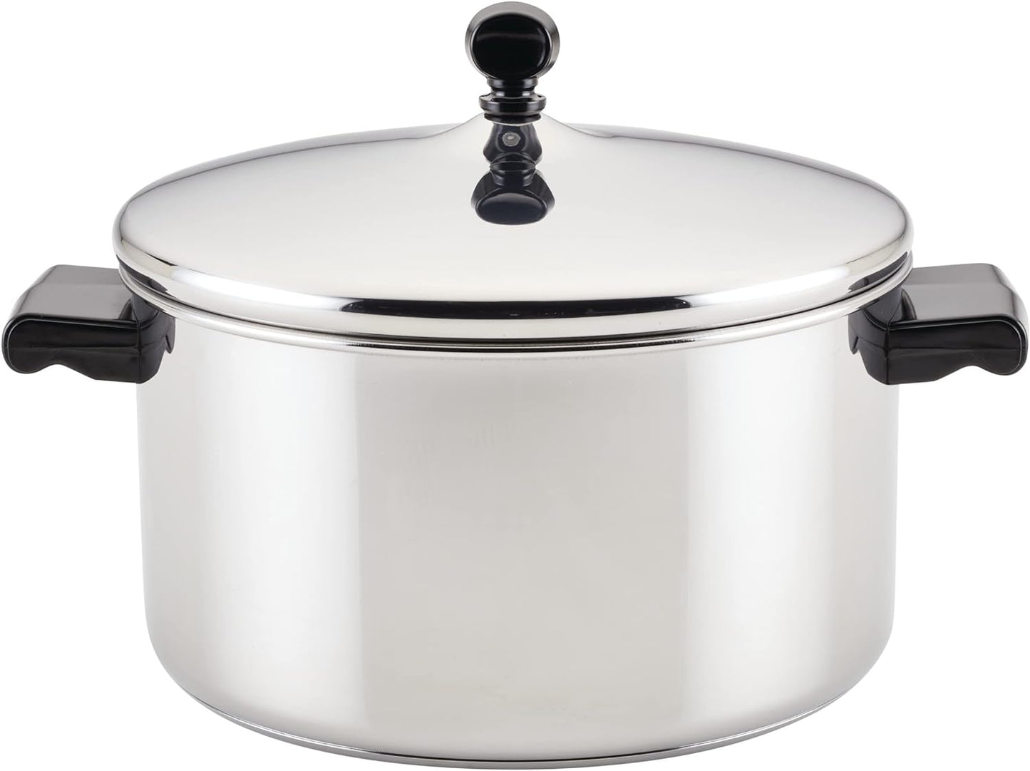 Farberware Classic Stainless Steel 6-Quart Stockpot with Lid, Stainless Steel Pot with Lid, Silver