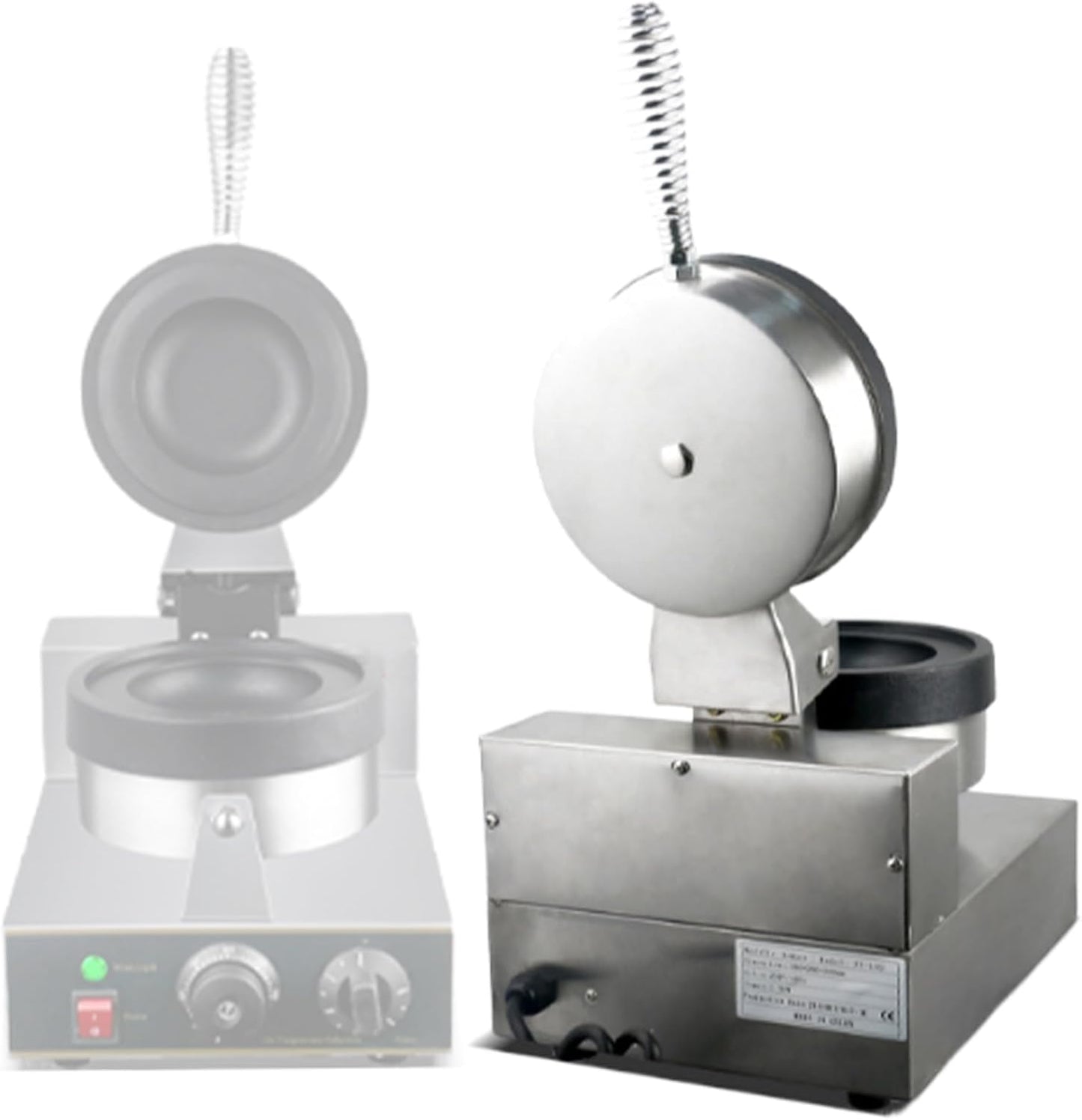 Electric Burger Waffle Maker, Burger Machine Stainless Steel Ice Cream Waffle Maker Baker Machine Household Waffle Maker Cone Maker for Burger Waffles