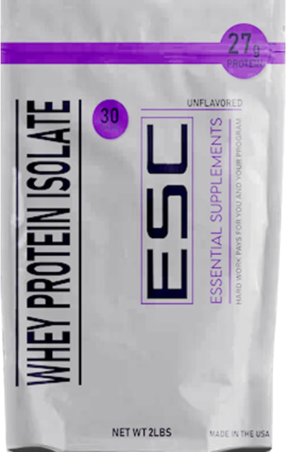 Pure Unflavored Whey Protein Isolate - 27g Protein per Serving - Versatile All-Purpose Protein Supplement