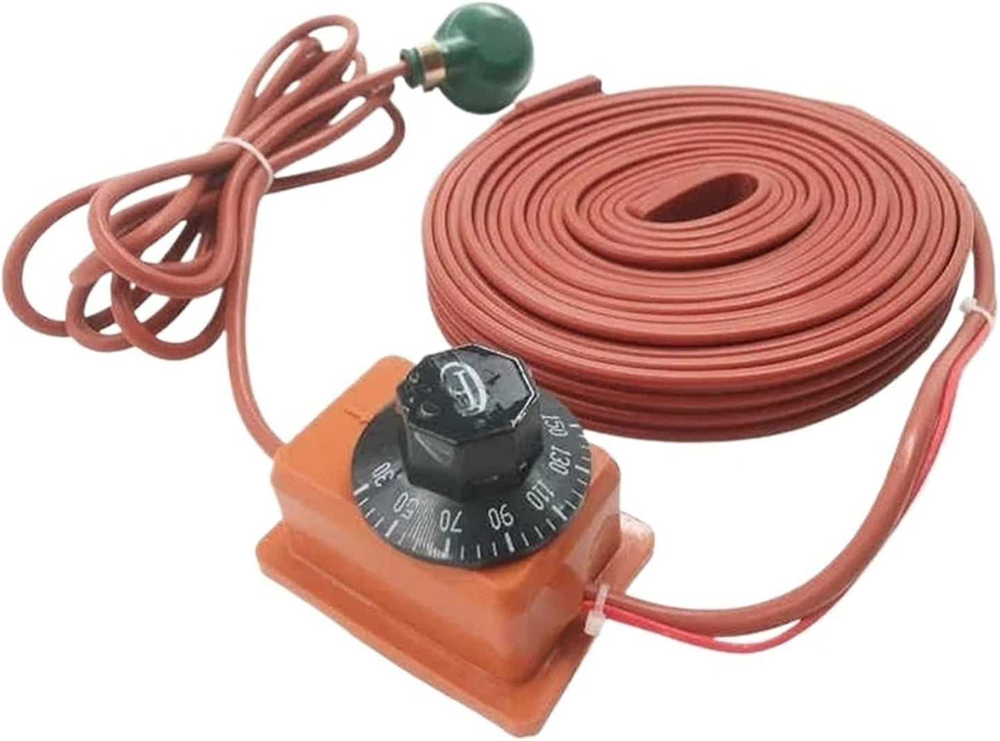 1pcs Knob Temperature Control 110V\/220V 15mm 1-10m Waterproof Flexible Silicone Heater Strip Belt Freeze Protection Pipeline(15x10000mm 800W,220V)