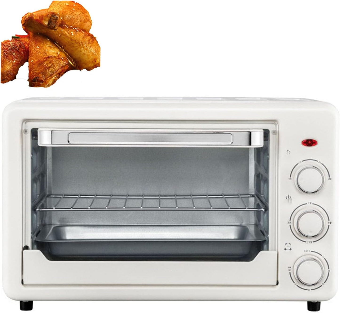 Small Household Oven Bread Maker Independent Temperature Controlled Mini Oven Exquisite Capacity Suitable for Chicken Cake, Bread,triple knob