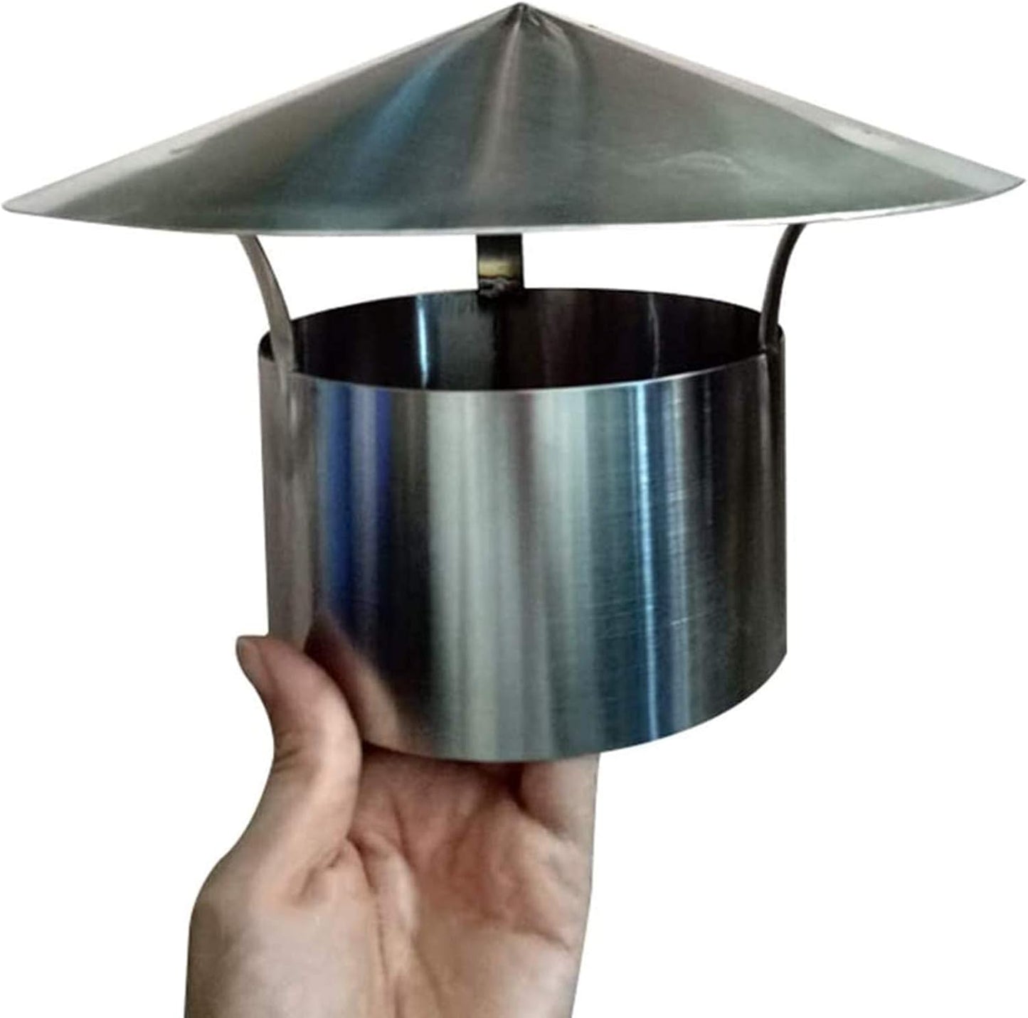 80mm Round Waterproof Stainless Steel Chimney Flue Pipe Rain Cap Protector Cover for Stove Exhaust Pipe Chimney Rain Cap