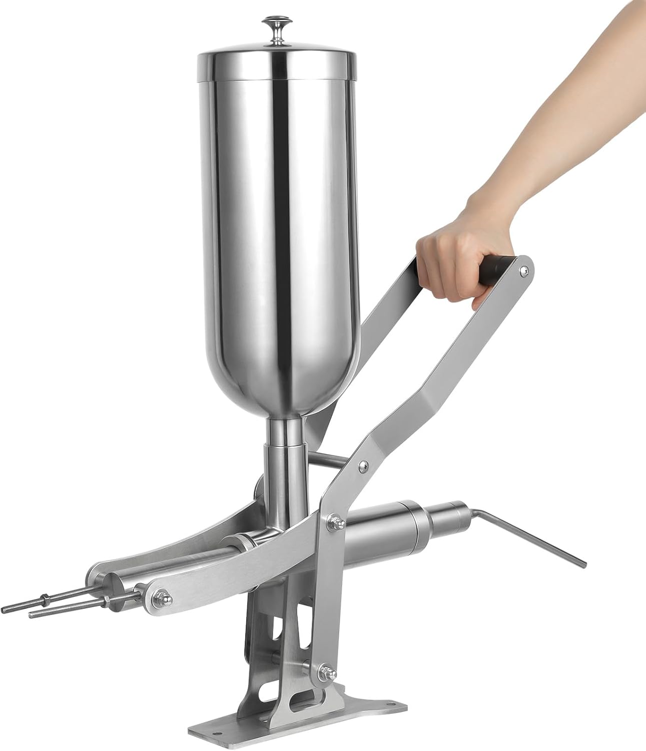 Manual Paste Liquid Filling Machine Stainless Steel Donut-Filling Machine 5L Commercial Filling Machine with 4 Filling Nozzles for Kitchen Restaurant