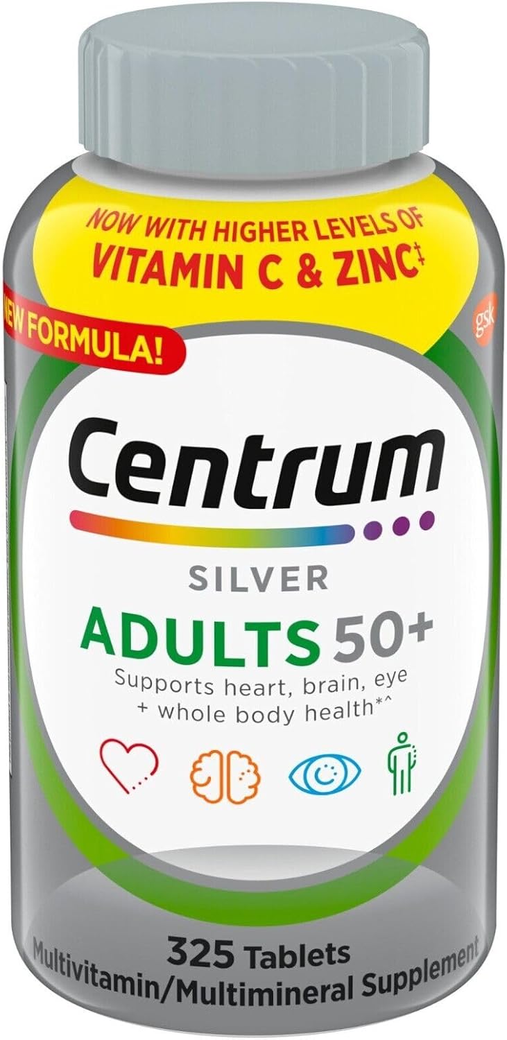 Centrum Silver Adults 50+ 325 Tablets +Better Guide Vitamins Supplements Free Guide Include Cannot BE Sold Separately