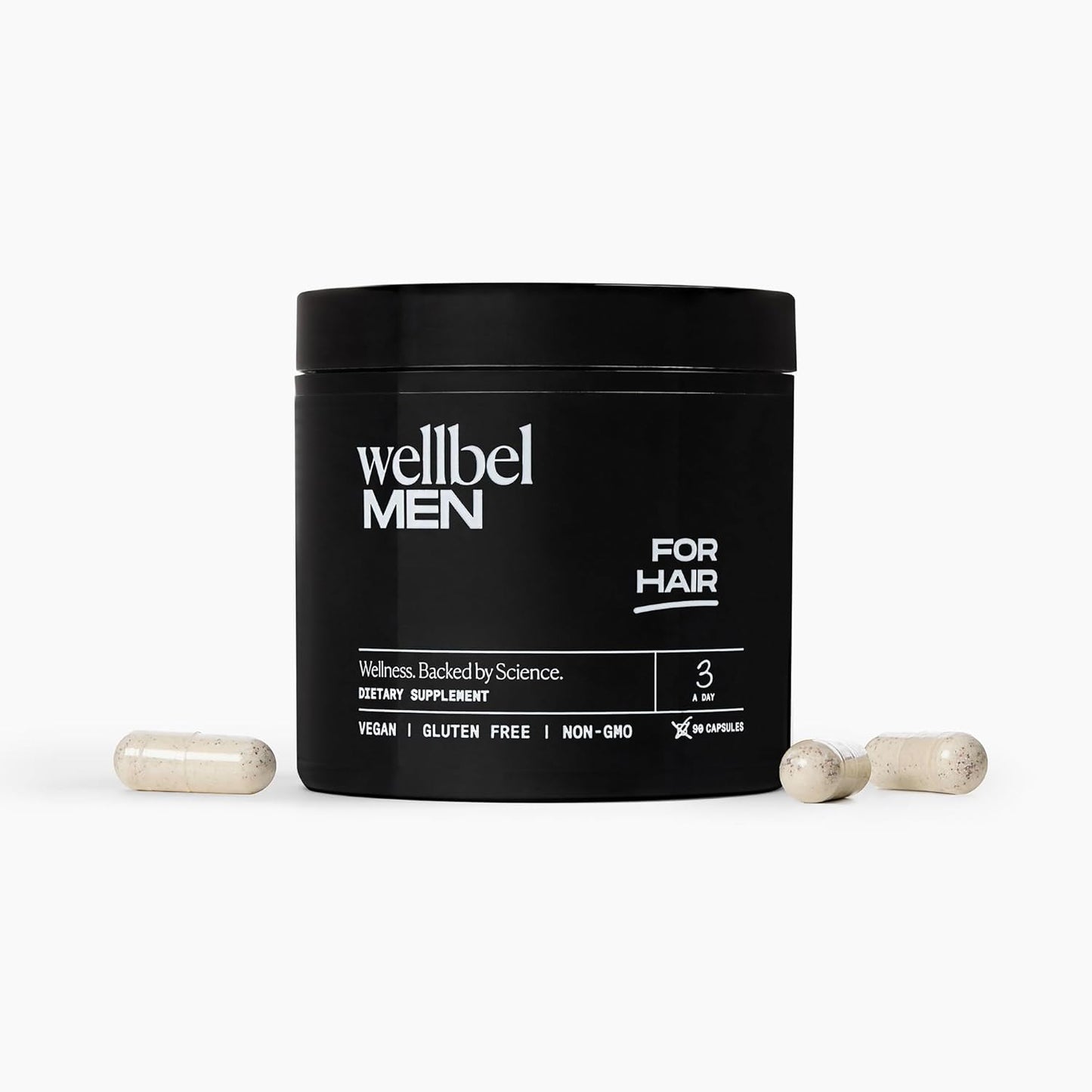 WELLBEL Men Clean Supplement for Hair, Skin, and Nails, Vegan, Gluten Free and Non GMO 90 Count