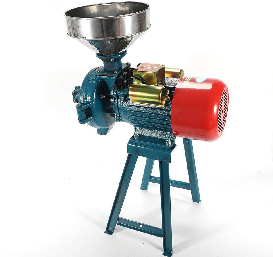 Electric Grain Mill Grinder, 220V 1500W Heavy Duty Cereals Grinder Machine + Funnel Suitable for Grinding Wheat, Rice, Corn, Sorghum, Soybeans