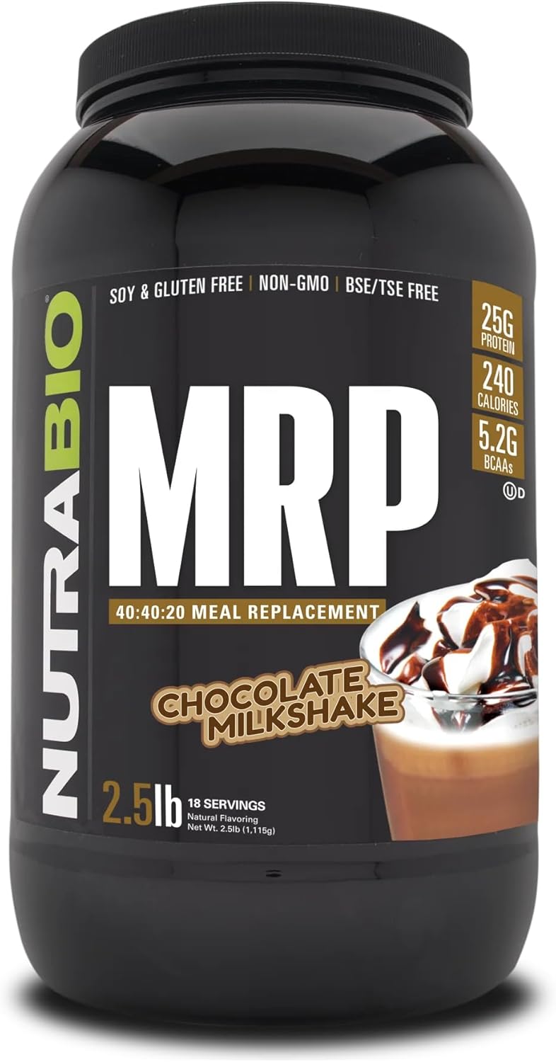 NutraBio MRP \u2013 Complete Meal Replacement Protein Powder, 2.5lbs - Chocolate