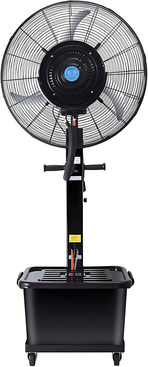 Outdoor Industrial Pedestal Misting Fan, 26\/30in Patio High Velocity Spray Fan with 42L\/11Gal Water Tank,3 Speed Settings & Ajustable Mist Value, 90°Oscillation for Cooling Warehouses(750mm\/30in)