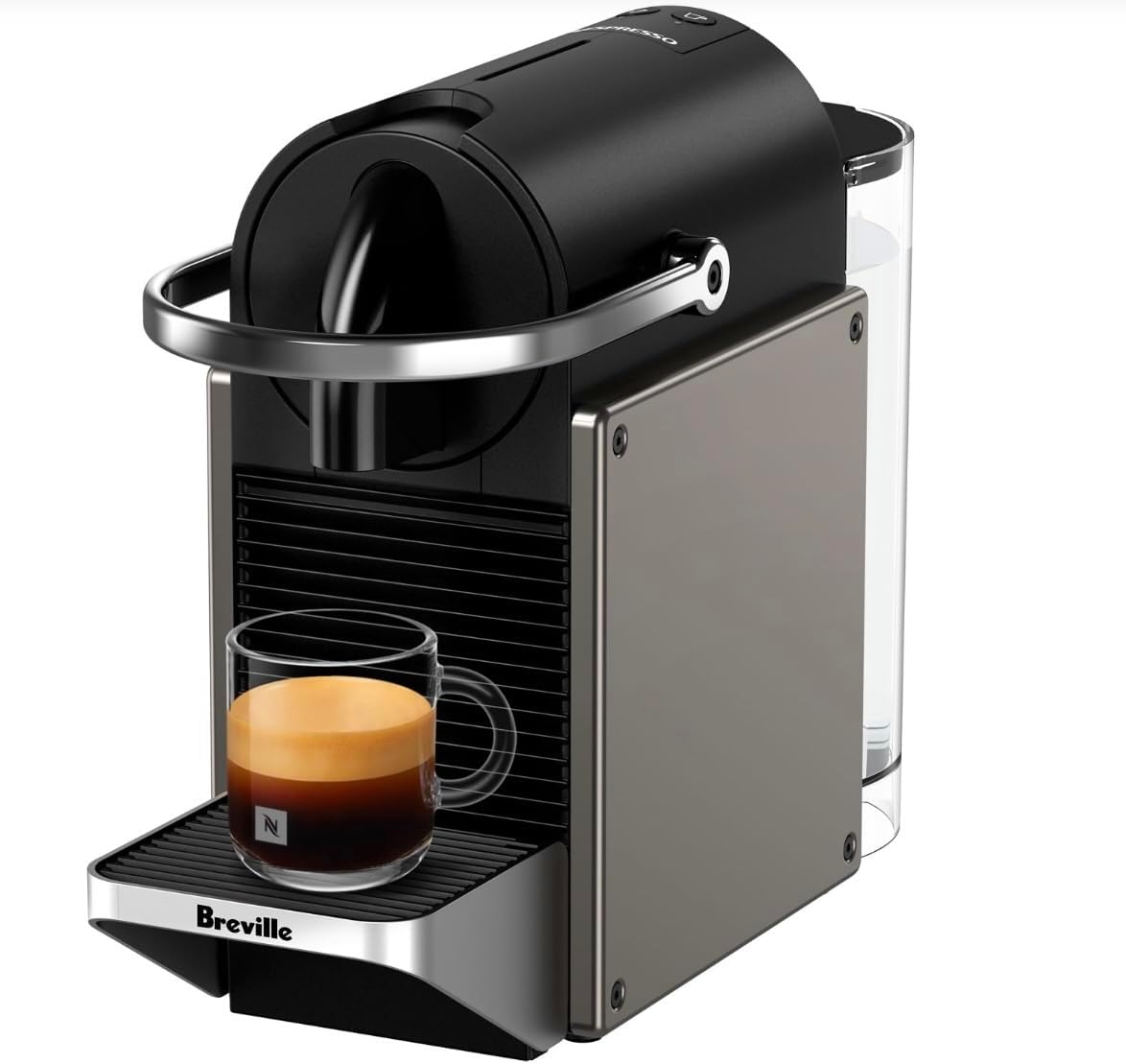 Breville-Nespresso USA BEC420TTN1AUC1 Pixie Espresso Machine, Titan